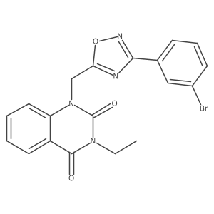 1-((3-(3-bromophenyl)-1,2,4-oxadiazol-5-yl)methyl)-3-ethylquinazoline-2,4(1H,3H)-dione结构式