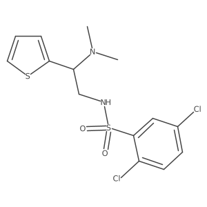 2,5-dichloro-N-(2-(dimethylamino)-2-(thiophen-2-yl)ethyl)benzenesulfonamide结构式