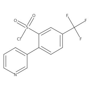 2-(Pyridin-3-yl)-5-(trifluoromethyl)benzene-1-sulfonyl chloride结构式
