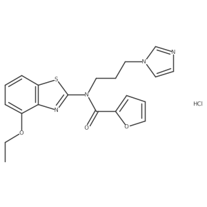 N-(3-(1H-imidazol-1-yl)propyl)-N-(4-ethoxybenzo[d]thiazol-2-yl)furan-2-carboxamide hydrochloride结构式
