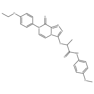 2-[[7-(4-ethoxyphenyl)-8-oxo-[1,2,4]triazolo[4,3-a]pyrazin-3-yl]sulfanyl]-N-(4-methoxyphenyl)propanamide Structure