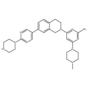 4-(4-Methylpiperazin-1-yl)-6-[7-(2-piperazin-1-ylpyrimidin-5-yl)-3,4-dihydroisoquinolin-2(1H)-yl]pyrimidin-2-amine Structure