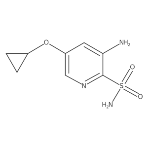 3-Amino-5-cyclopropoxypyridine-2-sulfonamide结构式
