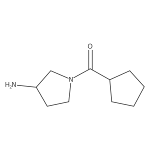 1-Cyclopentanecarbonylpyrrolidin-3-amine结构式