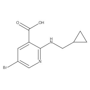 5-Bromo-2-[(cyclopropylmethyl)amino]-3-pyridinecarboxylic acid Structure