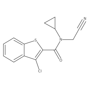 3-chloro-N-(cyanomethyl)-N-cyclopropyl-1-benzothiophene-2-carboxamide Structure