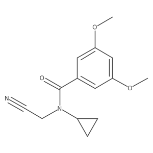 N-(cyanomethyl)-N-cyclopropyl-3,5-dimethoxybenzamide结构式