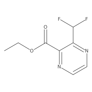 Ethyl 3-(difluoromethyl)pyrazine-2-carboxylate结构式
