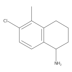 (R)-6-Chloro-5-methyl-1,2,3,4-tetrahydronaphthalen-1-amine结构式