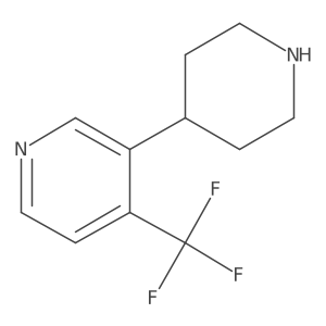 3-(Piperidin-4-yl)-4-(trifluoromethyl)pyridine结构式