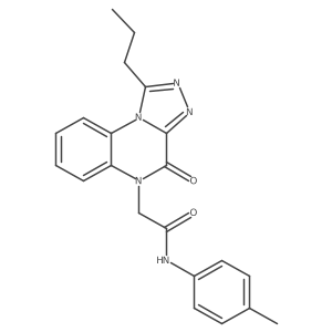 N-(4-methylphenyl)-2-(4-oxo-1-propyl[1,2,4]triazolo[4,3-a]quinoxalin-5(4H)-yl)acetamide结构式