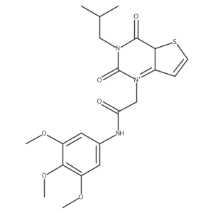 2-[3-(2-methylpropyl)-2,4-dioxo-4aH-thieno[3,2-d]pyrimidin-1-ium-1-yl]-N-(3,4,5-trimethoxyphenyl)acetamide结构式