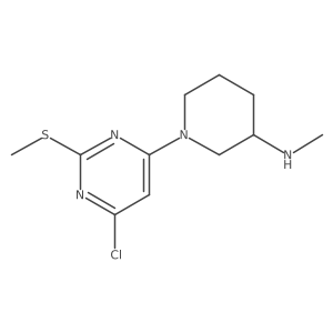 1-(6-Chloro-2-(methylthio)pyrimidin-4-yl)-N-methylpiperidin-3-amine结构式