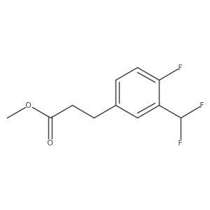 Benzenepropanoic acid, 3-(difluoromethyl)-4-fluoro-, methyl ester结构式