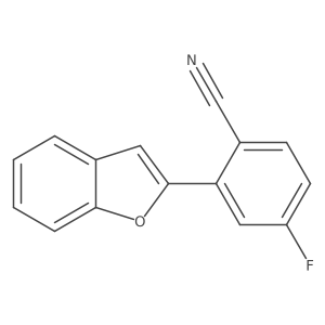 2-(Benzofuran-2-yl)-4-fluorobenzonitrile结构式