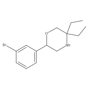 2-(3-Bromophenyl)-5,5-diethylmorpholine结构式