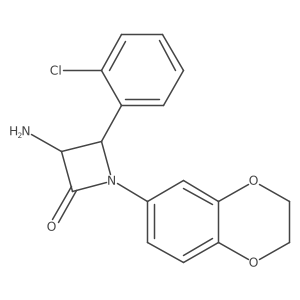 3-Amino-4-(2-chlorophenyl)-1-(2,3-dihydrobenzo[b][1,4]dioxin-6-yl)azetidin-2-one结构式