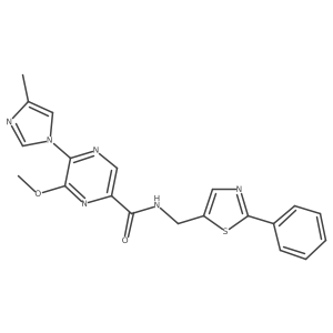 6-Methoxy-5-(4-methyl-1h-imidazol-1-yl)-N-[(2-phenyl-5-thiazolyl)methyl]-2-pyrazinecarboxamide Structure