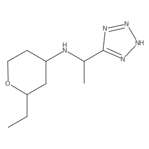 2H-Tetrazole-5-methanamine, N-(2-ethyltetrahydro-2H-pyran-4-yl)-I+/--methyl-结构式