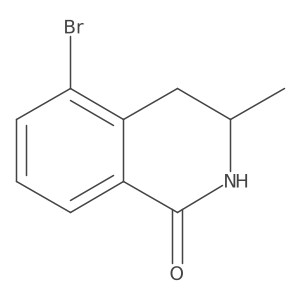 5-Bromo-3-methyl-1,2,3,4-tetrahydroisoquinolin-1-one结构式