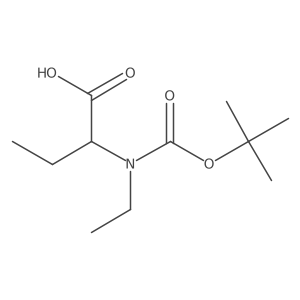 2-[(Boc)(ethyl)amino]butyric Acid结构式