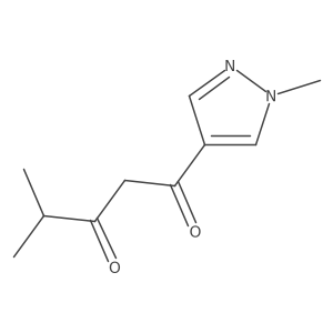 4-methyl-1-(1-methyl-1H-pyrazol-4-yl)pentane-1,3-dione Structure
