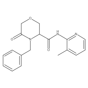 4-benzyl-N-(3-methylpyridin-2-yl)-5-oxomorpholine-3-carboxamide Structure