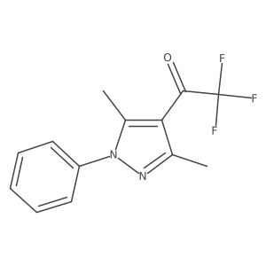 1-(3,5-dimethyl-1-phenyl-1H-pyrazol-4-yl)-2,2,2-trifluoroethan-1-one结构式