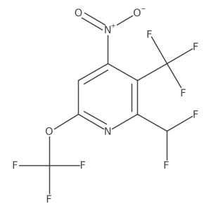 2-(Difluoromethyl)-4-nitro-6-(trifluoromethoxy)-3-(trifluoromethyl)pyridine Structure