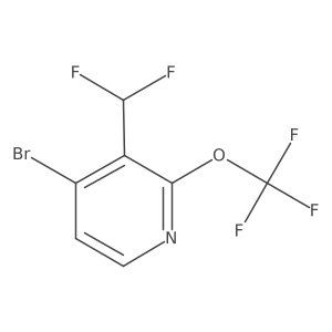 4-Bromo-3-(difluoromethyl)-2-(trifluoromethoxy)pyridine Structure