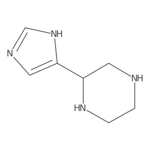 2-(1H-Imidazol-5-yl)piperazine结构式