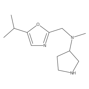 N-methyl-N-{[5-(propan-2-yl)-1,3-oxazol-2-yl]methyl}pyrrolidin-3-amine结构式