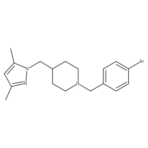 1-(4-bromobenzyl)-4-((3,5-dimethyl-1H-pyrazol-1-yl)methyl)piperidine Structure