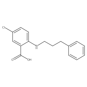 5-Chloro-2-((3-phenylpropyl)amino)benzoic acid Structure
