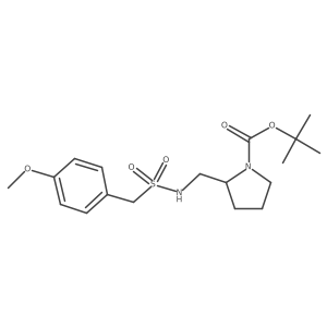 tert-Butyl 2-(((4-methoxyphenyl)methylsulfonamido)methyl)pyrrolidine-1-carboxylate Structure