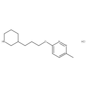 3-Methyl-6-(3-(piperidin-3-yl)propoxy)pyridazine hydrochloride结构式