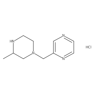 2-((3-Methylpiperazin-1-yl)methyl)pyrazine hydrochloride结构式