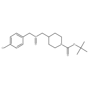 tert-Butyl 4-((((6-chloropyridin-3-yl)methyl)sulfinyl)methyl)piperidine-1-carboxylate Structure