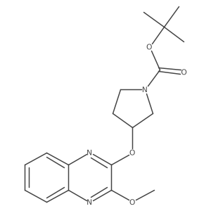 (S)-tert-butyl 3-((3-methoxyquinoxalin-2-yl)oxy)pyrrolidine-1-carboxylate Structure