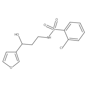 2-chloro-N-(3-(furan-3-yl)-3-hydroxypropyl)benzenesulfonamide Structure