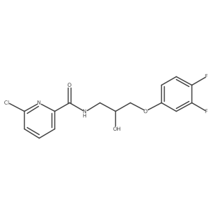 6-Chloro-N-[3-(3,4-difluorophenoxy)-2-hydroxypropyl]pyridine-2-carboxamide结构式