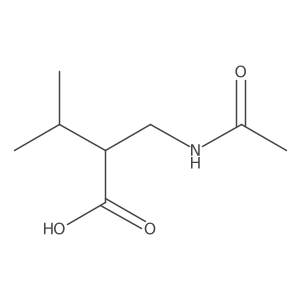 2-(Acetamidomethyl)-3-methylbutanoic acid结构式