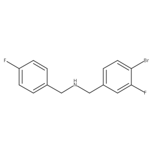 [(4-Bromo-3-fluorophenyl)methyl][(4-fluorophenyl)methyl]amine Structure