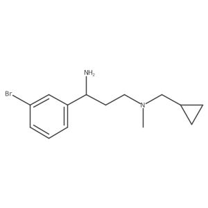 1,3-Propanediamine, 1-(3-bromophenyl)-N3-(cyclopropylmethyl)-N3-methyl-结构式