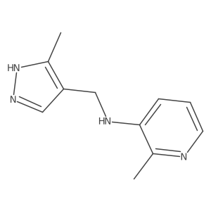2-Methyl-N-[(3-methyl-1H-pyrazol-4-yl)methyl]pyridin-3-amine结构式