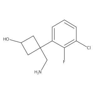 3-(Aminomethyl)-3-(3-chloro-2-fluorophenyl)cyclobutan-1-ol Structure