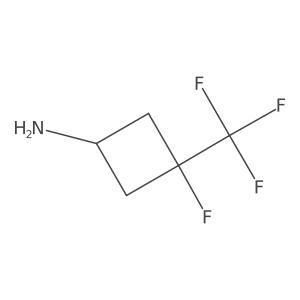 3-Fluoro-3-(trifluoromethyl)cyclobutan-1-amine Structure