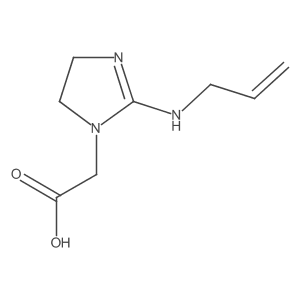 4,5-Dihydro-2-(2-propen-1-ylamino)-1H-imidazole-1-acetic acid结构式