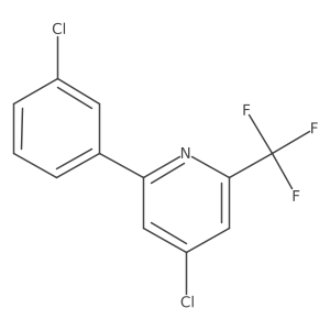 4-Chloro-2-(3-chlorophenyl)-6-(trifluoromethyl)pyridine Structure