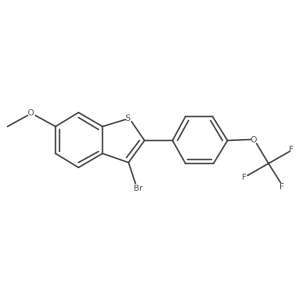 3-Bromo-6-methoxy-2-[4-(trifluoromethoxy)phenyl]-1-benzothiophene结构式